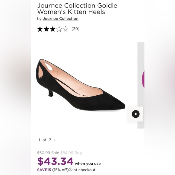 Journey Collection Goldie Kitten Heels - Picture 2 of 9